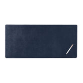 Navy Blue Bonded Leather No Core Rollable Desk Mat, 32 x 15